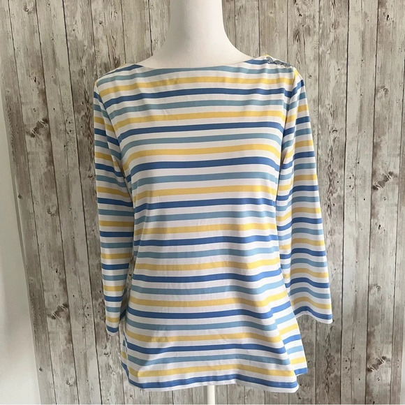 J McLaughlin Striped Top Stretchy - Picture 1 of 4